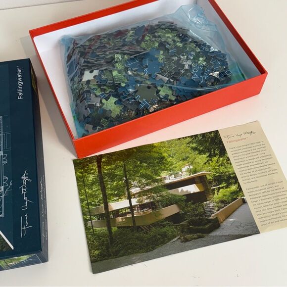 Galison Frank Lloyd Wright Falling Water Double-Sided Puzzle 500pc - Picture 4 of 5